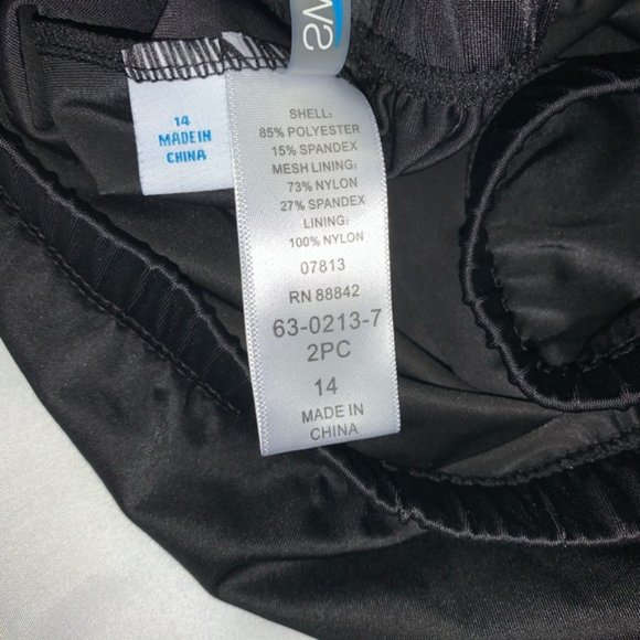 Swim 365 black swim bikini bottom size 14 - Picture 4 of 4